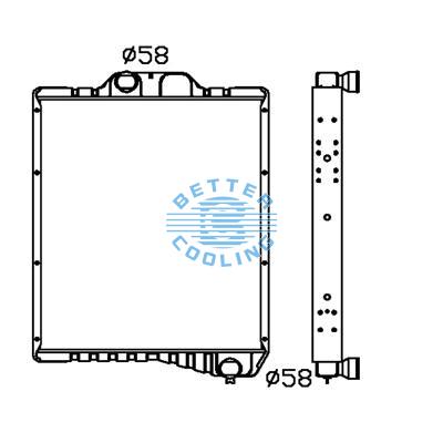 All Aluminum Radiator For Dongfeng 重卡 N48 Dpi: