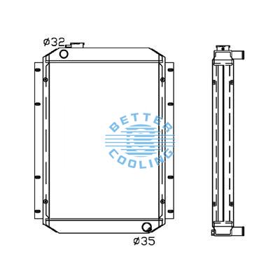 All Aluminum Radiator For Cm Dh 55-5 Dpi: