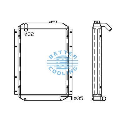 All Aluminum Radiator For Cm Dh 60-7 Dpi: