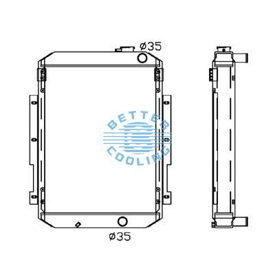 All Aluminum Radiator For Cm R 55-5/ R 60-7 Dpi: