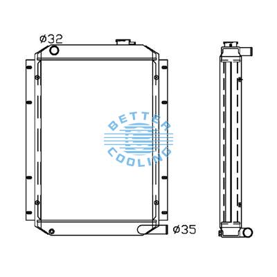 All Aluminum Radiator For Cm Dh 80-7 Dpi: