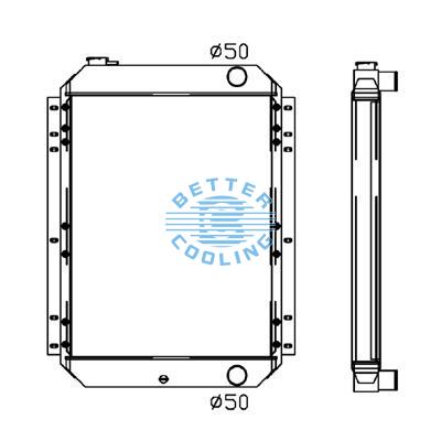 All Aluminum Radiator For Cm Ex 120-2/3 Dpi: