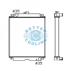 All Aluminum Radiator For Isuzu Light Truck  Mt Dpi: