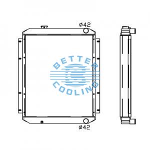 All Aluminum Radiator For Mitsubishi Van Dpi: