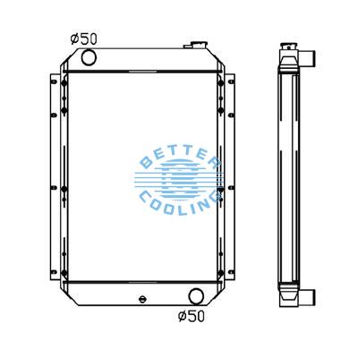 All Aluminum Radiator For Cm Ex 120-5 Dpi: