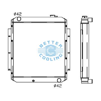 All Aluminum Radiator For Cm Hd 450-7 Dpi: