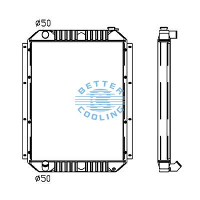 All Aluminum Radiator For Cm Hd 820-3 Dpi: