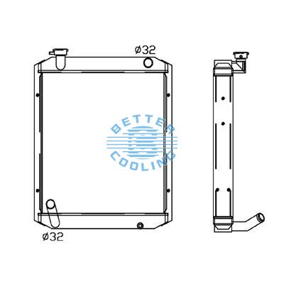 All Aluminum Radiator For Cm Pc 60-5/6 Dpi: