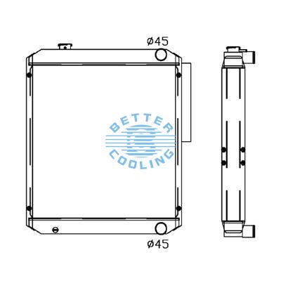 All Aluminum Radiator For Cm Pc 100-3 Dpi: