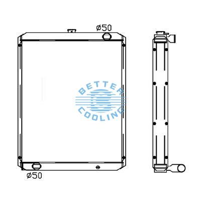 All Aluminum Radiator For Cm Ex 220-1 Dpi: