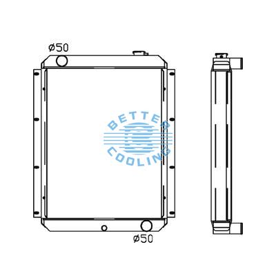 All Aluminum Radiator For Cm Sk120-5 Dpi: