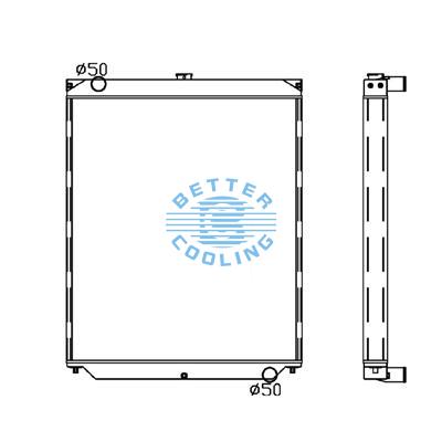 All Aluminum Radiator For Cm Sanyi  305 Dpi:
