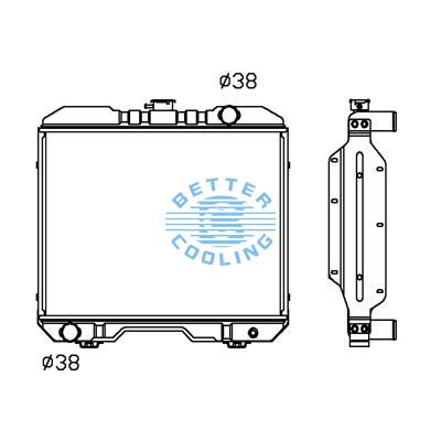 All Aluminum Radiator For Av Agricultural Vehicles Dpi:
