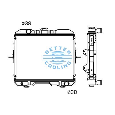 All Aluminum Radiator For Av Agricultural Vehicles Dpi:
