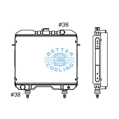 All Aluminum Radiator For Av Agricultural Vehicles Dpi: