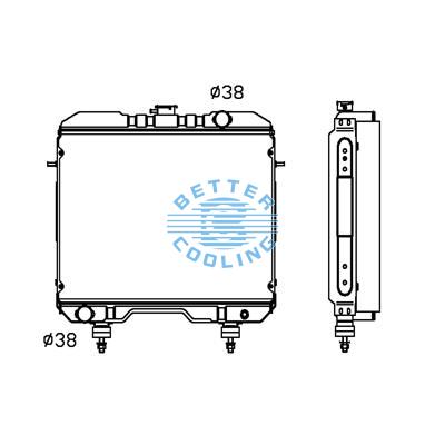 All Aluminum Radiator For Av Agricultural Vehicles Dpi: