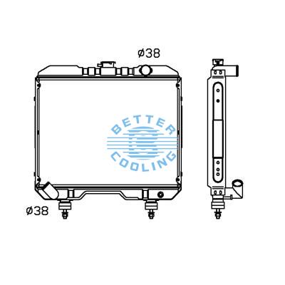 All Aluminum Radiator For Av Agricultural Vehicles Dpi: