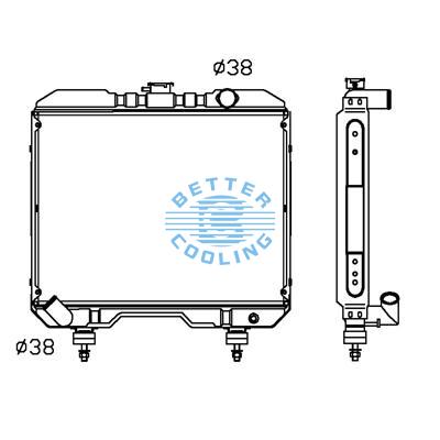 All Aluminum Radiator For Av Agricultural Vehicles Dpi: