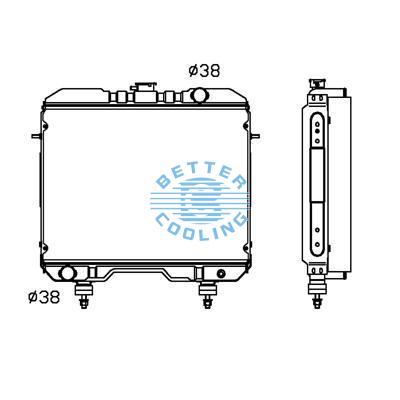 All Aluminum Radiator For Av Agricultural Vehicles Dpi: