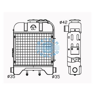 All Aluminum Radiator For Av Agricultural Vehicles Dpi: