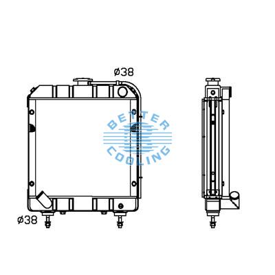 All Aluminum Radiator For Av Agricultural Vehicles Dpi: