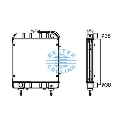 All Aluminum Radiator For Av Agricultural Vehicles Dpi: