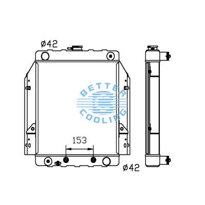 All Aluminum Radiator For Tc Trail Car Dpi: