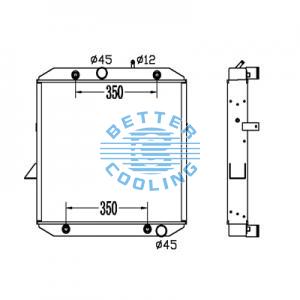 All Aluminum Radiator For Mazda Pickup/2200 Petrol  Mt Dpi: