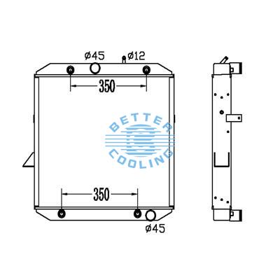 All Aluminum Radiator For Tc Trail Car Dpi: