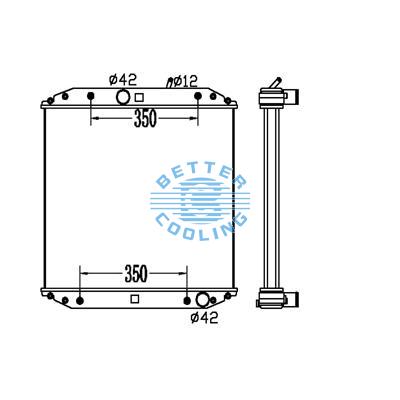 All Aluminum Radiator For Tc Trail Car Dpi: