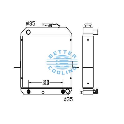 All Aluminum Radiator For Tc Trail Car Dpi: