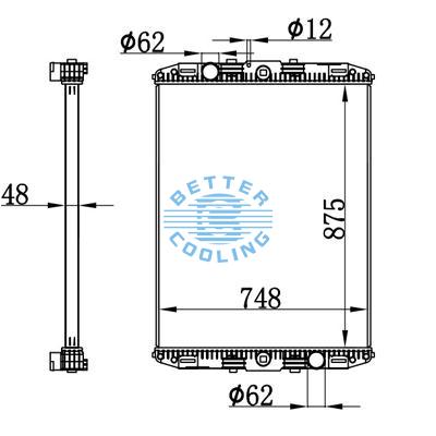 High Performance Truck Radiator For Daf  Xf95 ′/xf380/430/480/530   Oem: 11054-6
