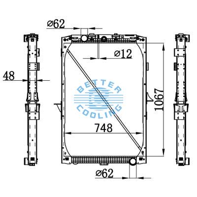 High Performance Truck Radiator For Daf  Xf105  410 Oem: 1739550/1674136/1692332/1861737/1856628