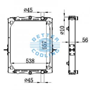 High Performance Truck Radiator For International 9800 Series Oem: 16991689c91
