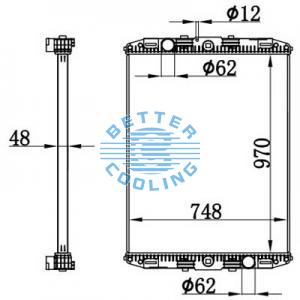 High Performance Truck Radiator For Isuzu Is N Series (94-97) Gmc W Series Diesel(94-97) Oem: 8971288870/ 8971288880