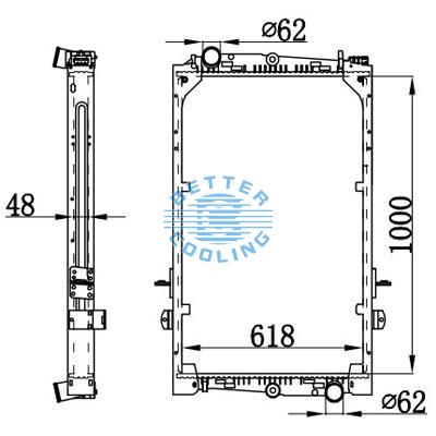 High Performance Truck Radiator For Daf  85cf(98-) Oem: 1628623/1432145/1327920
