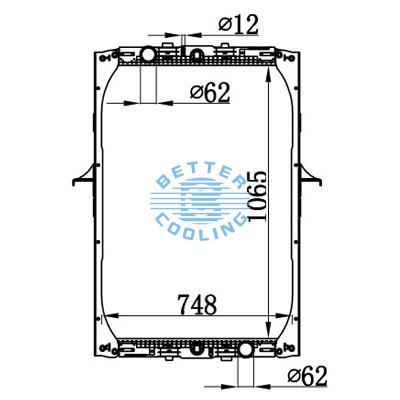 High Performance Truck Radiator For Daf  F95(87-) Oem: 1303187
