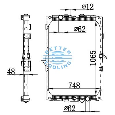 High Performance Truck Radiator For Daf  F95(87-)xf95(97) Oem: 1326966/1617340/1617341/1364465