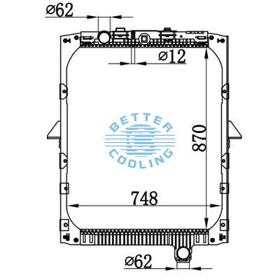 High Performance Truck Radiator For Daf  F95 350 (87-) Oem: 393433/393434