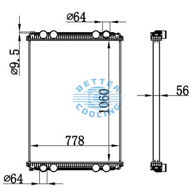 High Performance Truck Radiator For Freightliner Columbia(01-06) Oem: 19870-016/ 43-7370