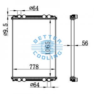 High Performance Truck Radiator For International Navistar Oem: Ctvtm81433, 8143, 2591559c91, 2591559c91, 3s11350, 2601433c91, 3s012737, In8143, 20013533, 2596591c91, 1s180196, 2596595c91, 1s180197, 2591553c91, 1s180130, 2591554c91, 1s180131, 2591555c91,