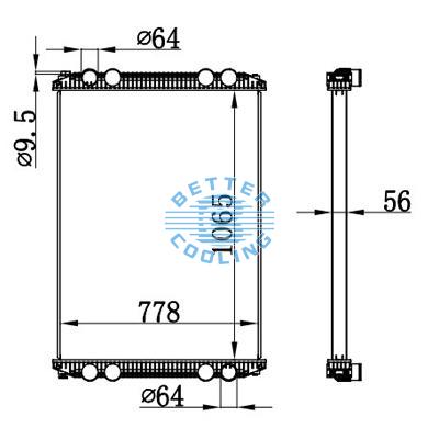 High Performance Truck Radiator For Freightliner Columbia(01-06) Oem: Bht4761/ Bhtd0530/bhtd0635/ D0531