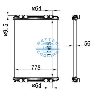 High Performance Truck Radiator For Freightliner Columbia(01-06) Oem: A05-19870-011/a9988/ C2315