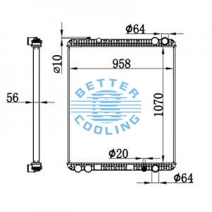 High Performance Truck Radiator For International 9800 Series Oem: 16991689c91