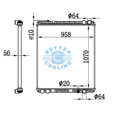 High Performance Truck Radiator For Freightliner Cascadia Oem: 0526620004/0529617005