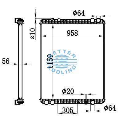 High Performance Truck Radiator For Freightliner Classic/ Classic Xl/ Fld Oem:239193