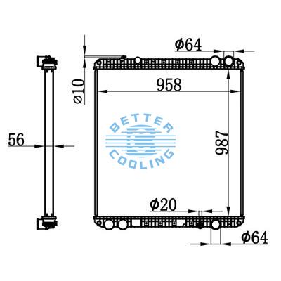High Performance Truck Radiator For Freightliner Freightliner Sterling Oem: A0526614040