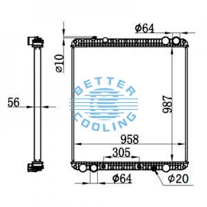 High Performance Truck Radiator For Isuzu Is N Series (99-03) Gmc W Series Diesel(99-03) Oem: 8972136641/ 83973300880/8973543621/ 89735436508972219732, 5874107841, 8972126641, 8972136011, 8972219720, 8972219730, 8972219731, 8972136641, 8977300880, Isu16,