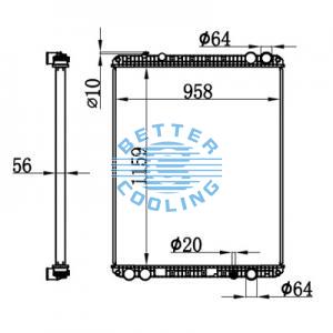 High Performance Truck Radiator For Freightliner Freightliner Oem: Bhtf1578/bhtd5968
