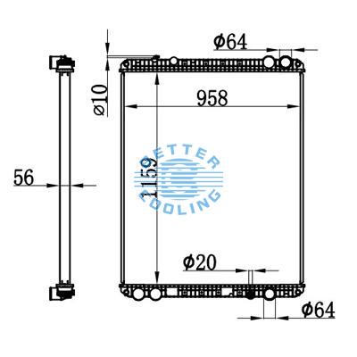 High Performance Truck Radiator For Freightliner Freightliner Sterling Oem: 239007/0526621000/a0526616008/a0526614004/0526621004
